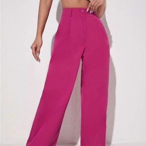 Pink Wide Leg Trousers